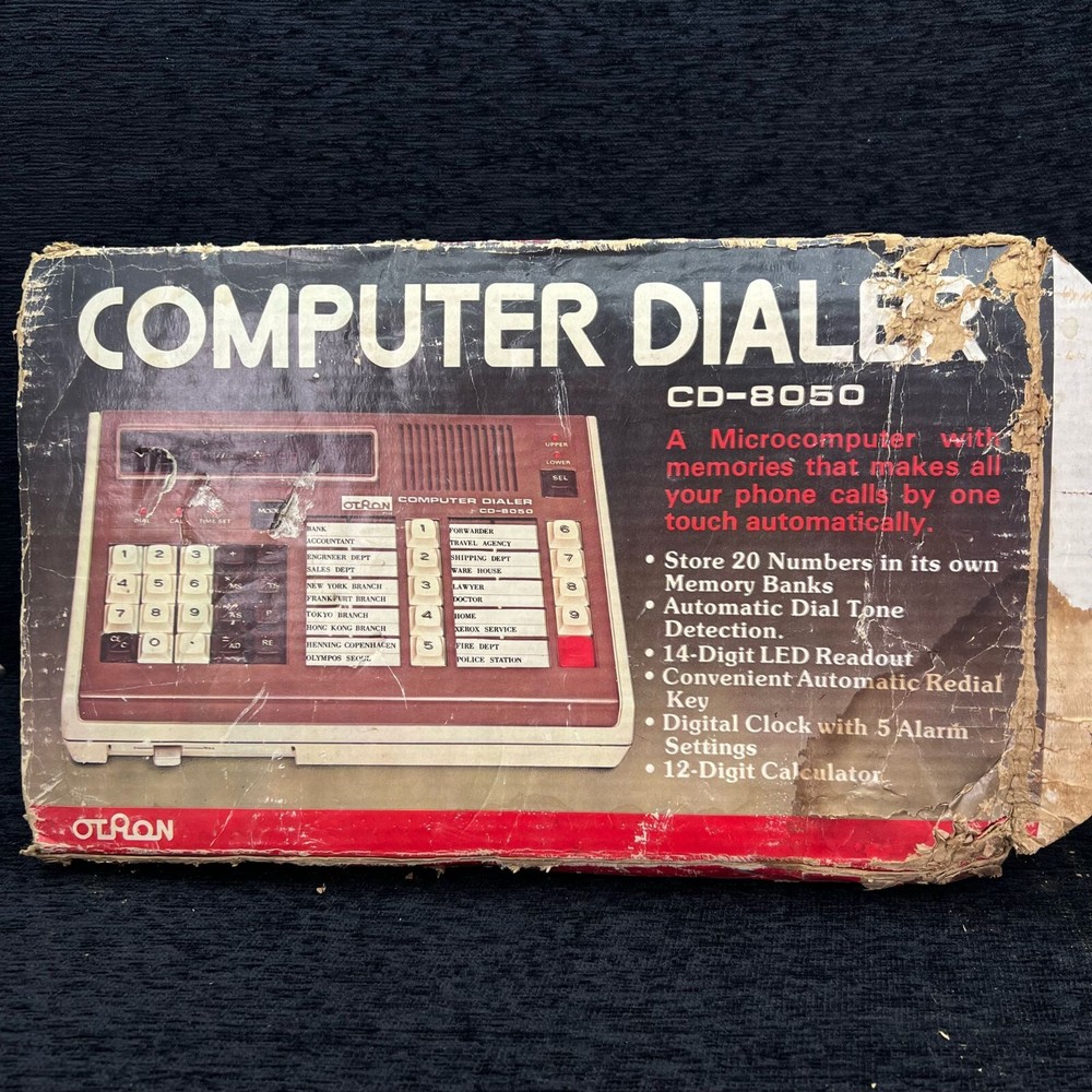 Vintage Computer Dialer Memory Calculator Otron Olympos Electronic No.Cd-8050