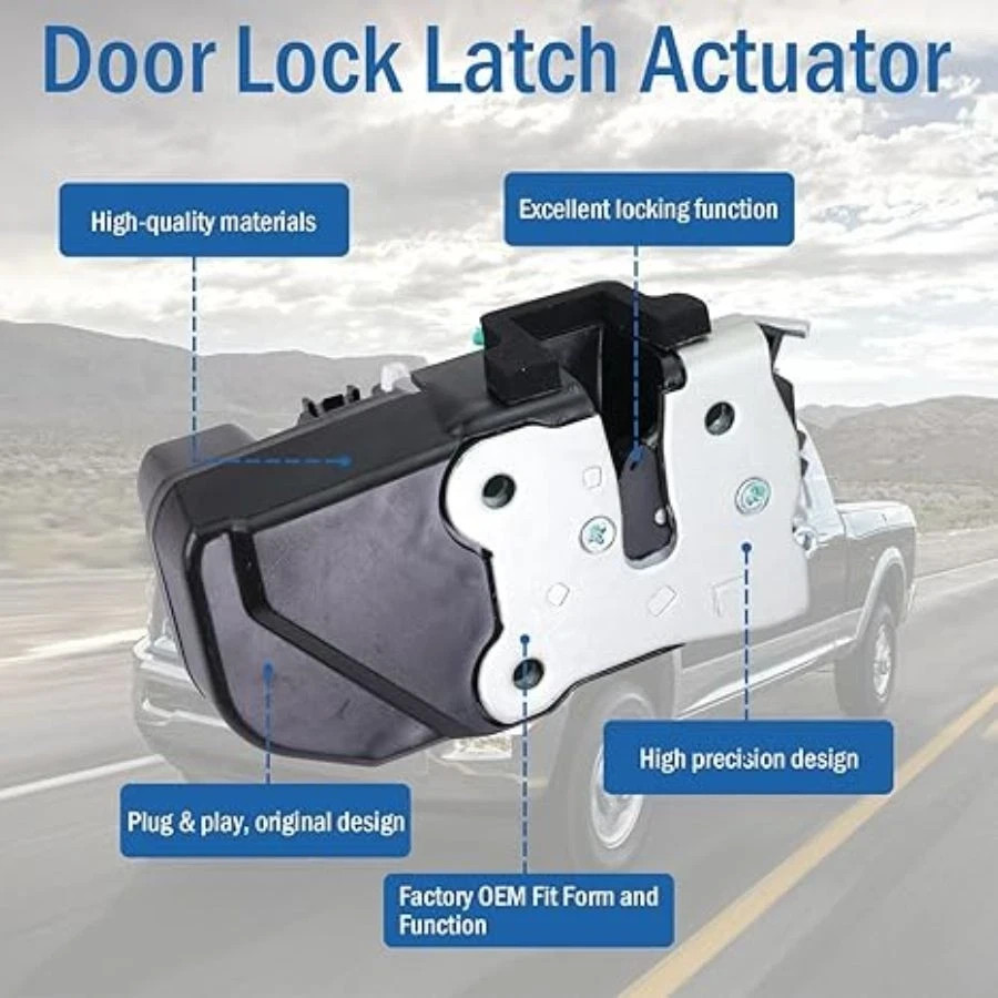 Front Left Driver Side Door Lock Latch Actuator Fit for 2003-2010 Ram 1500 2500