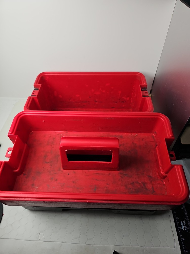 Snap-on Red Plastic Portable Multi Layer Tool Box Storage Chest Case KRW200