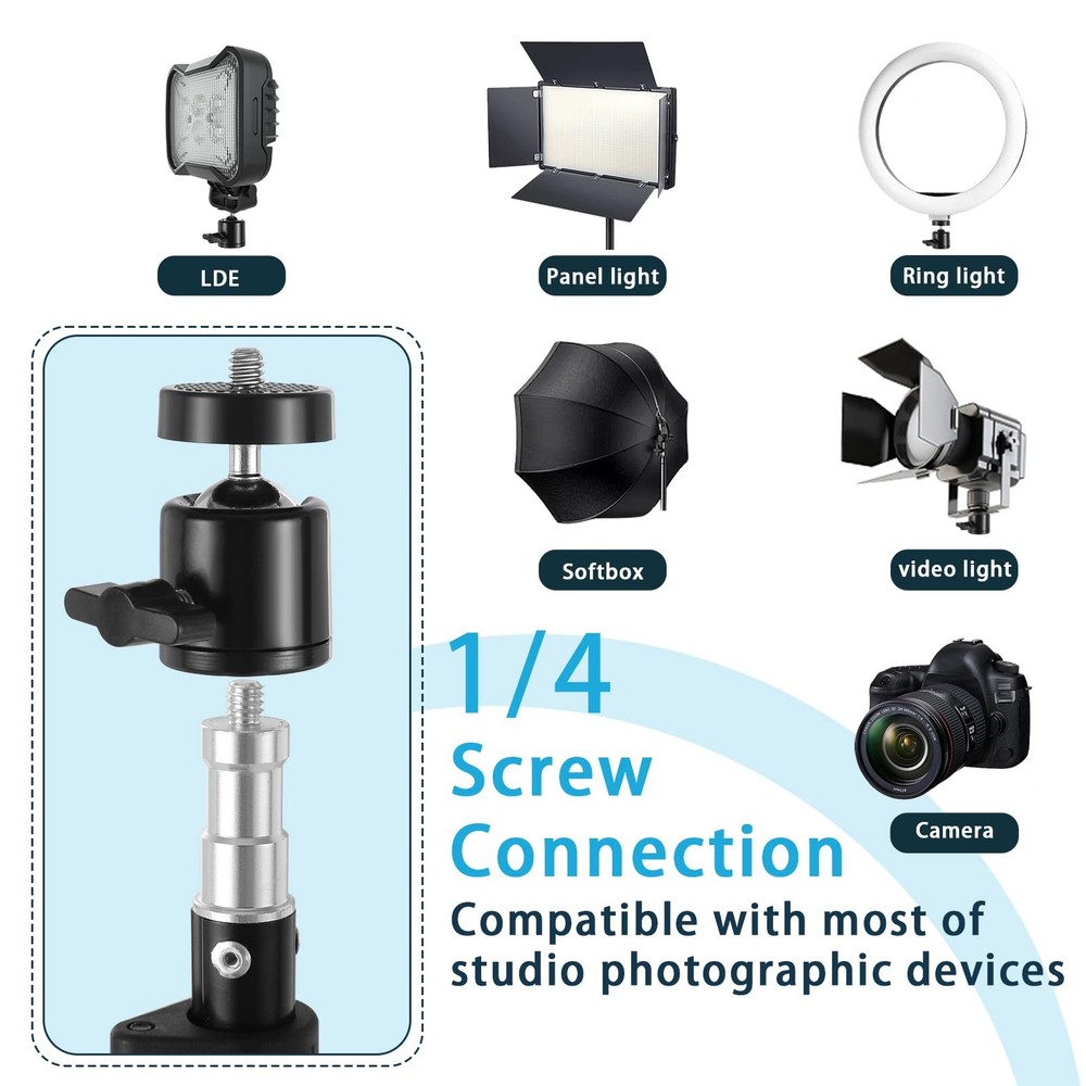 Photography Tripod Stand 2 Pack Adjustable 2.5-7ft | For Camera, Light, Softbox