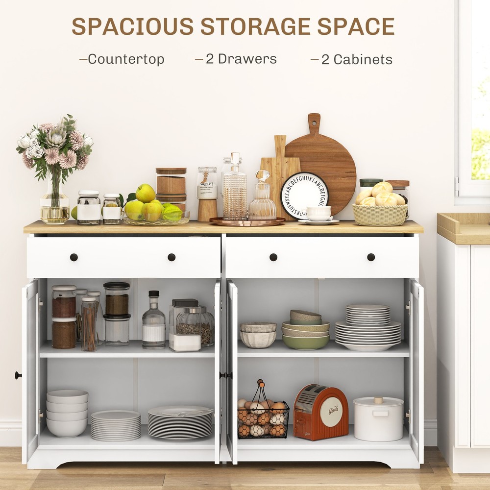 Kitchen Sideboard Buffet Cabinet with Storage Adjustable Shelves for Entryway