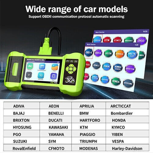JDiag M300 Motorcycle Diagnostic OBD2 Scanner Full Version Dual System Testing