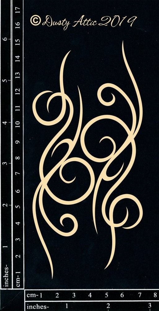 Dusty Attic, Chip Board, Scroll #12, DA2353G