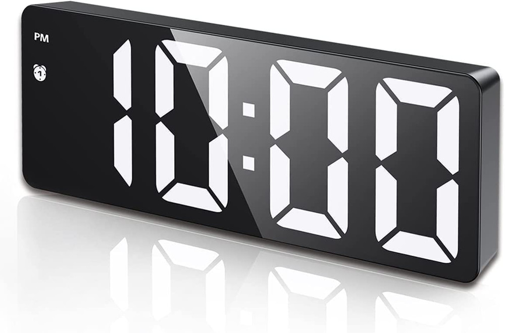 Digital Alarm Clock, [Upgraded Version] LED Clock for Bedroom, Electronic Deskto