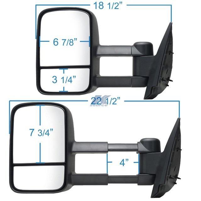 K Source Fit System 62077 78G Towing Mirror Pair For Avalanche Silverado