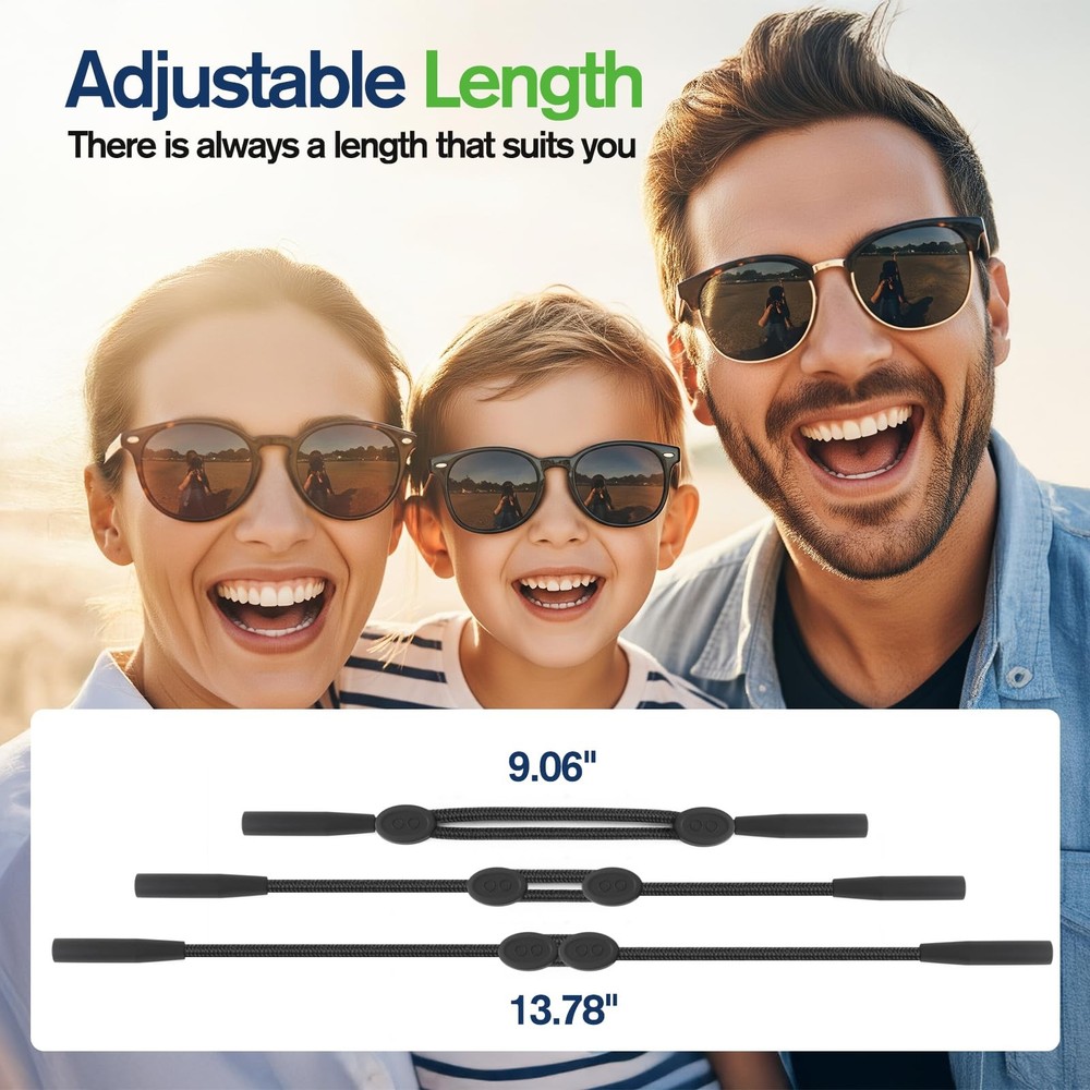 Universal Glasses Strap for Smart Eyewear & Wide Frame Glasses – Adjustable S...