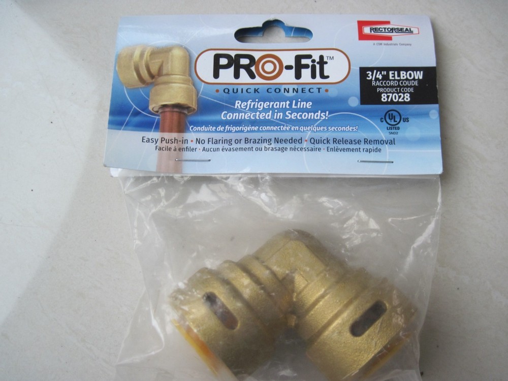 RectorSeal 87028 PRO-Fit 3/4" Elbow Quick Connect Union Fitting