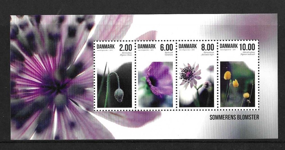 Denmark 2011 MNH Summer Flowers MS 1647