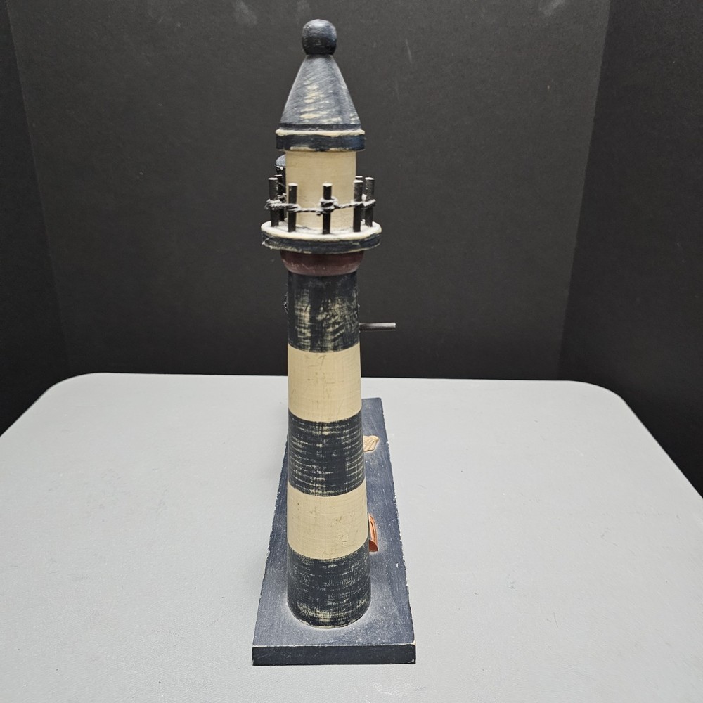 Lighthouse And Ship Wheel Picture Frame