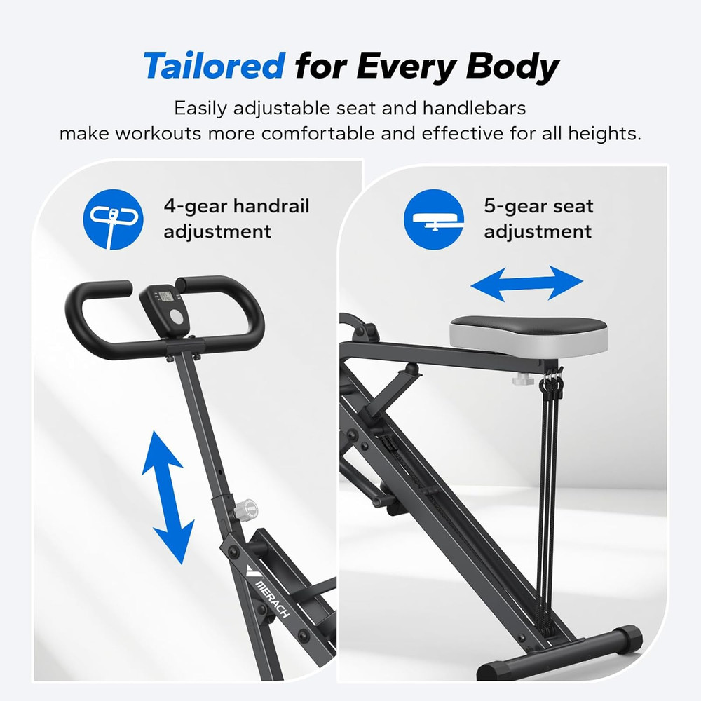 Squat Machine, R07 2 in 1 Squat Rowing Machine, Easy Setup & Foldable Exercise
