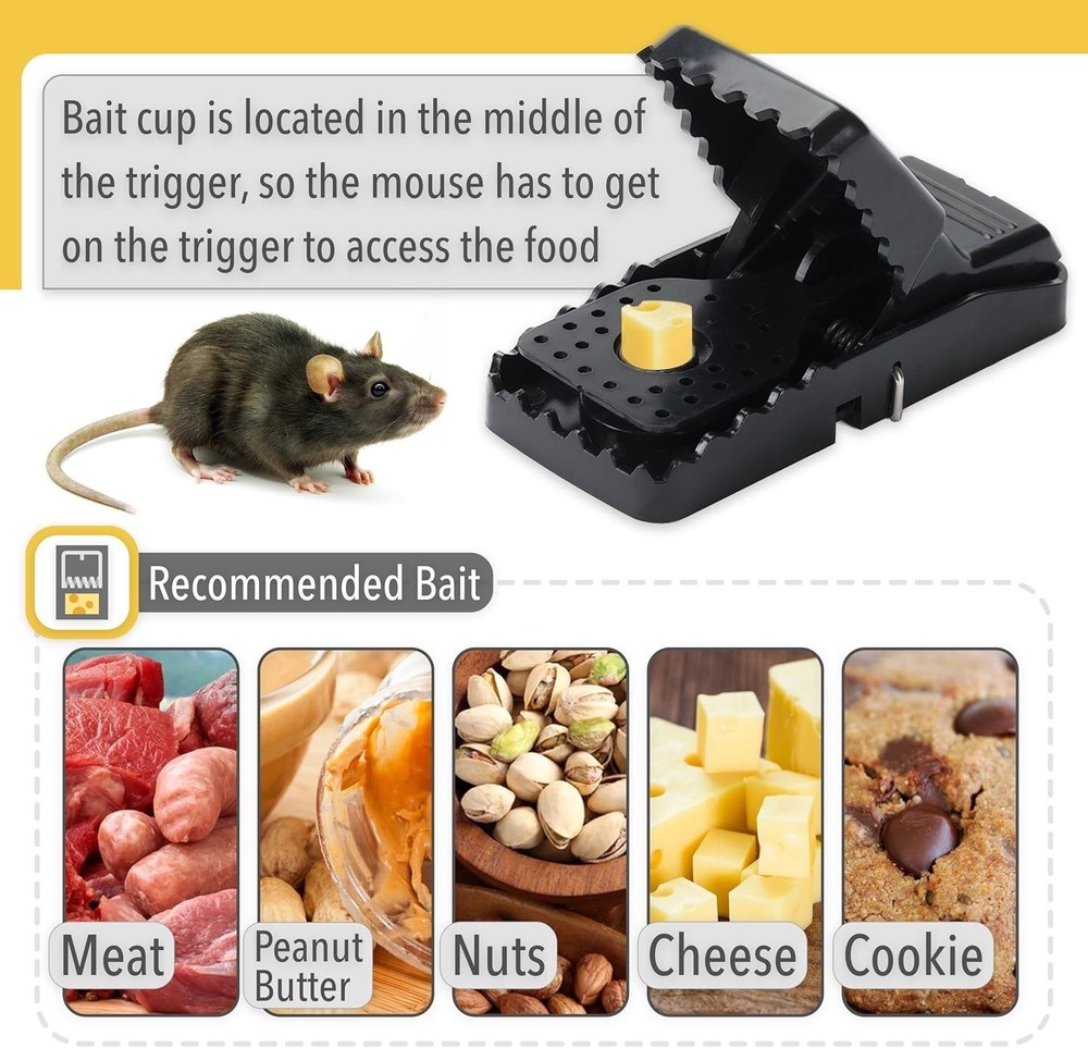 3-Pack Reusable Mouse Traps for Quick Pest Control | Easy No-Touch Design