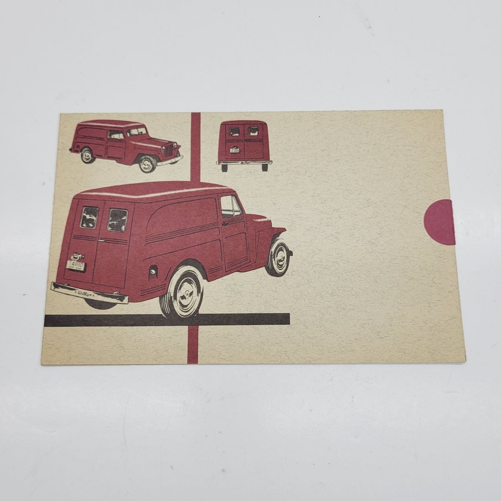 1950's? Willys Jeep Panel Van Sales Advertising Brochure