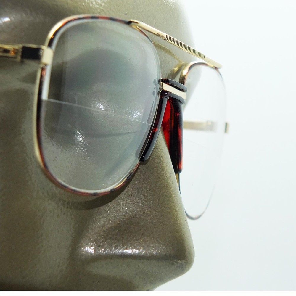 Double Bridge Aviator Tortoise Frame Classic Half Bifocal Reading Glasses +1.75
