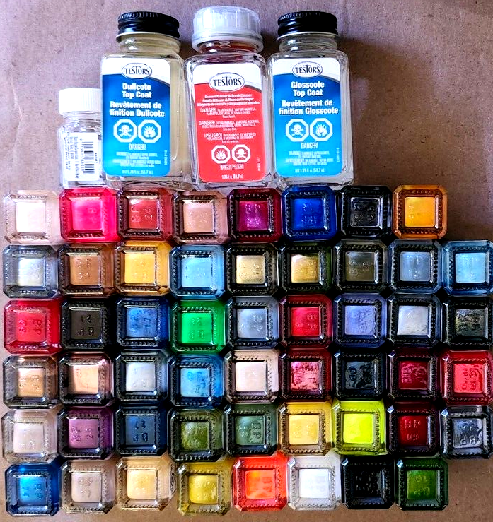 56 Bottles - Testors Enamel Model Paint Set - FRESH & NEW unopened bottles