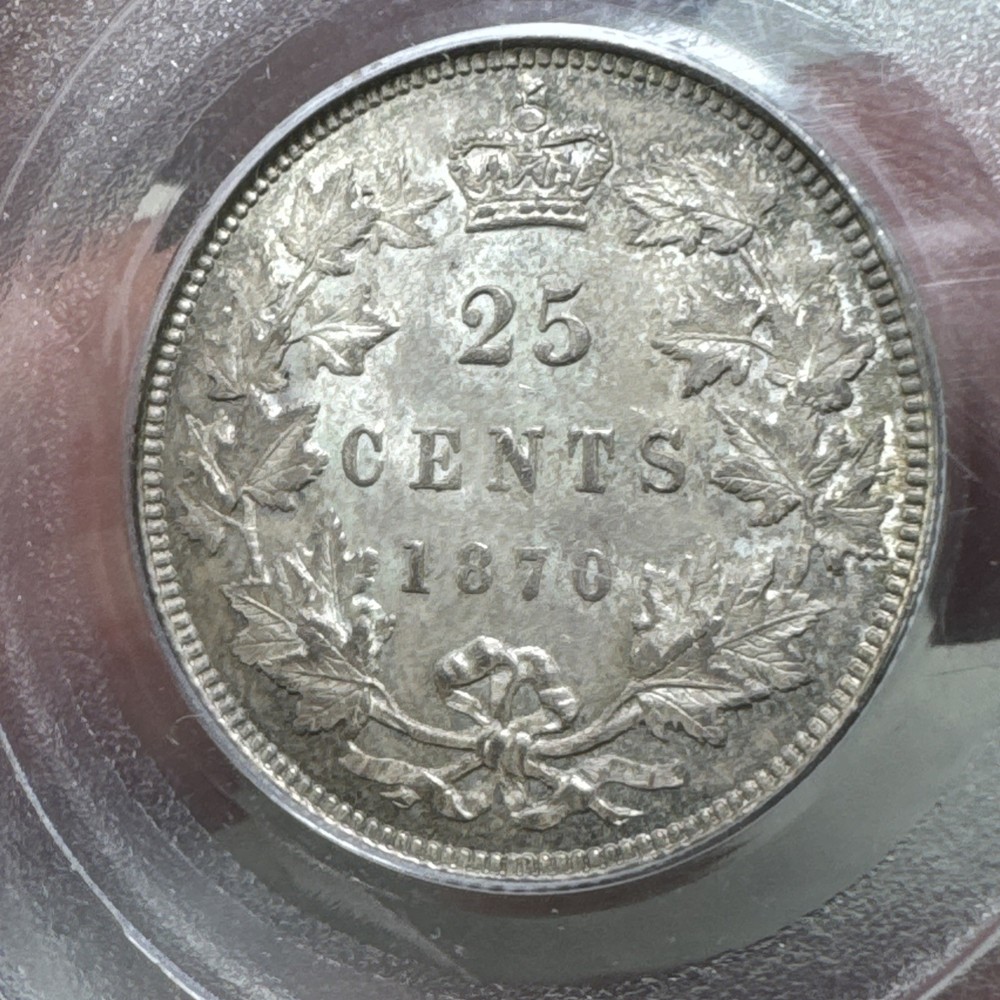 1870 Canada 25c Quarter Dollar PCGS MS61