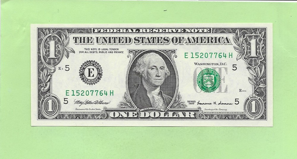 1999 ..UNCIRC $1  E 1520 7764 H  .... 1999 $1  E-H      NICE NOTE        FRN