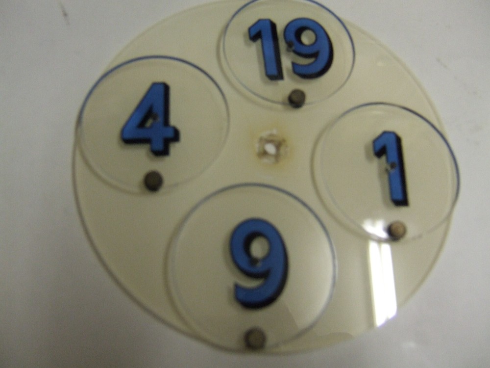 bally bingo pinball MAGIC SQUARES NUMBER DISCS