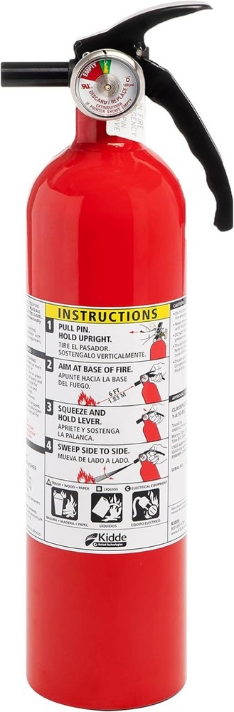 Multipurpose 1A:10B:C Fire Extinguisher with Mounting Bracket – Home Essentials