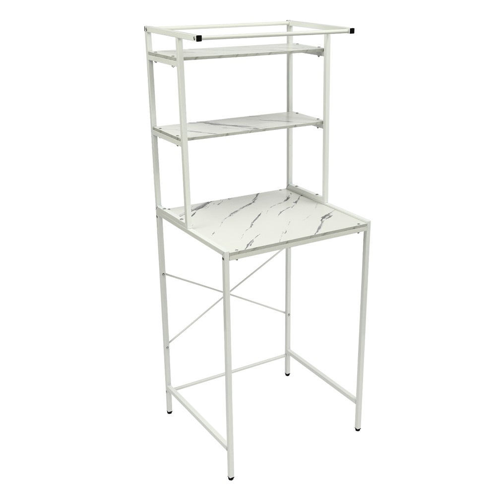 Washer & Dryer Storage Shelf Bathroom Space Saving Organizer Rack Standing Rack