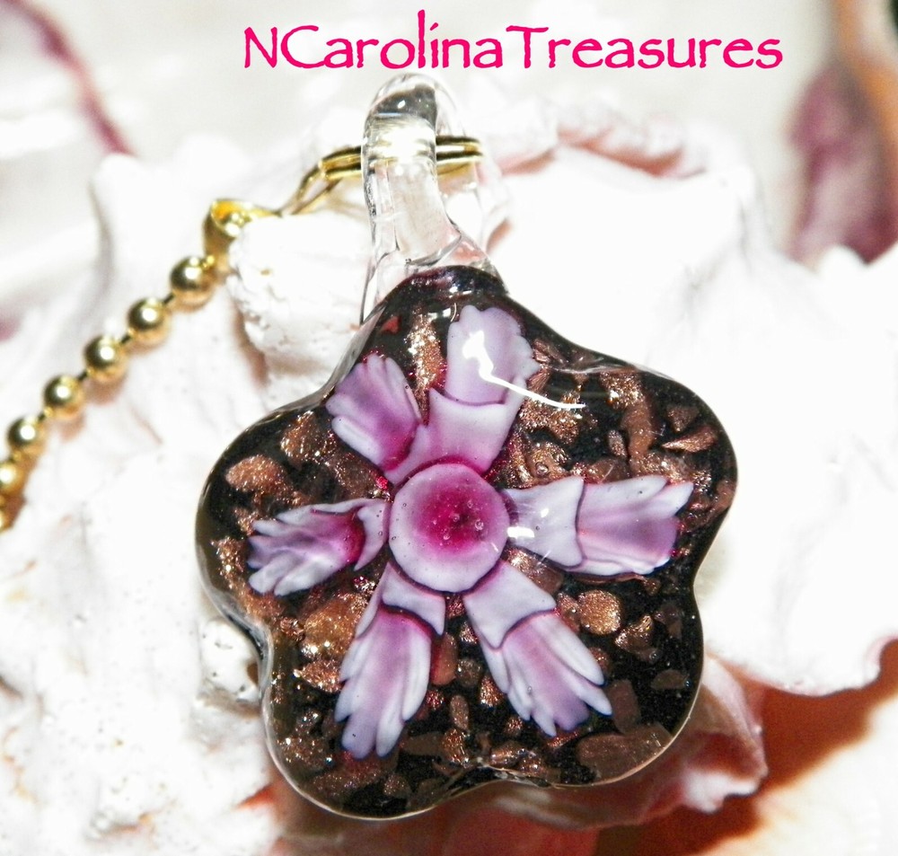 PURPLE FLORAL STAR BLACK GLITTER GLASS CEILING FAN LIGHT SWITCH PULL PULLS LG PR