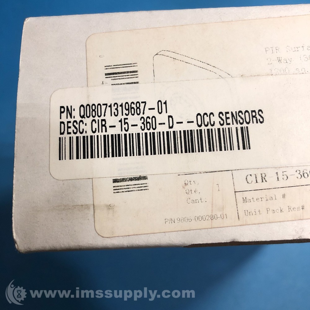 General Electric CIR-15-360-D Ceiling Occupancy Sensor FNFP