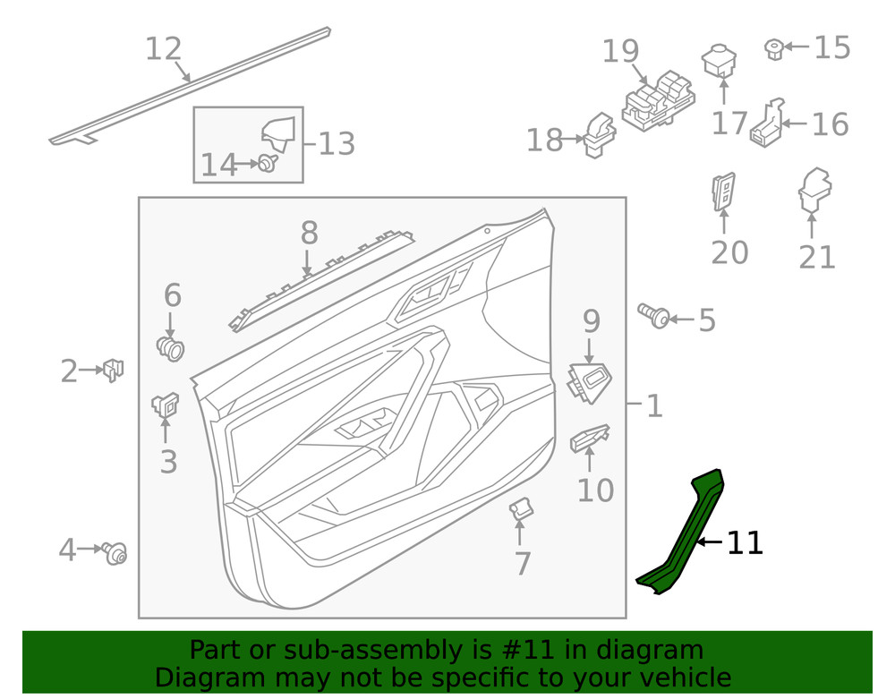 Genuine Volkswagen Pull Handle 17A-868-039-RM5