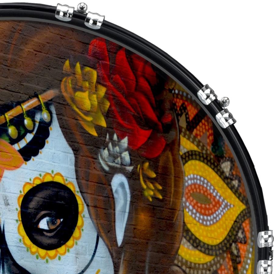 Custom 22" Kick Bass Drum Head Graphical Image Front Skin Graffiti 14