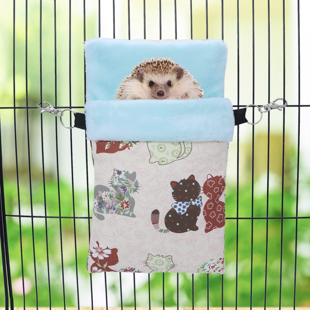 Small Pet Sleeping Pouch Warm Bed Hideout Size M Pink Cat