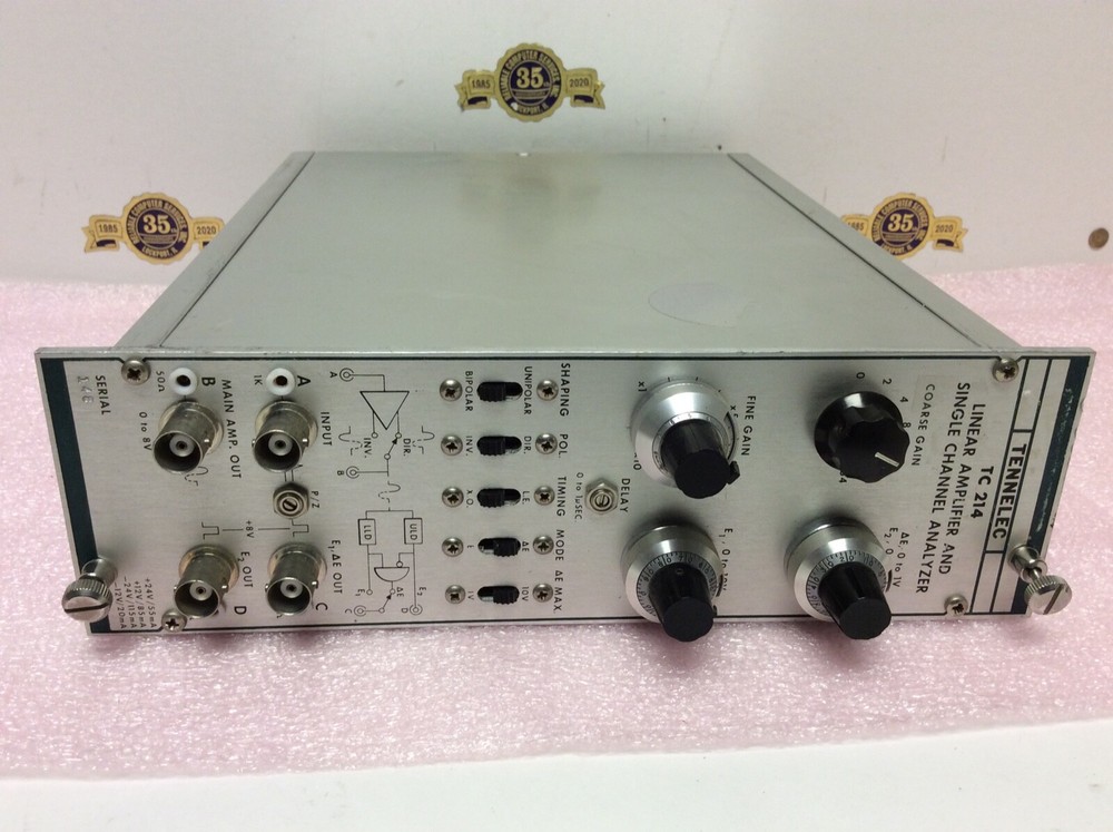TENNELEC NIM computer module model # TC 214 Linear Amp Single Channel Analyzer
