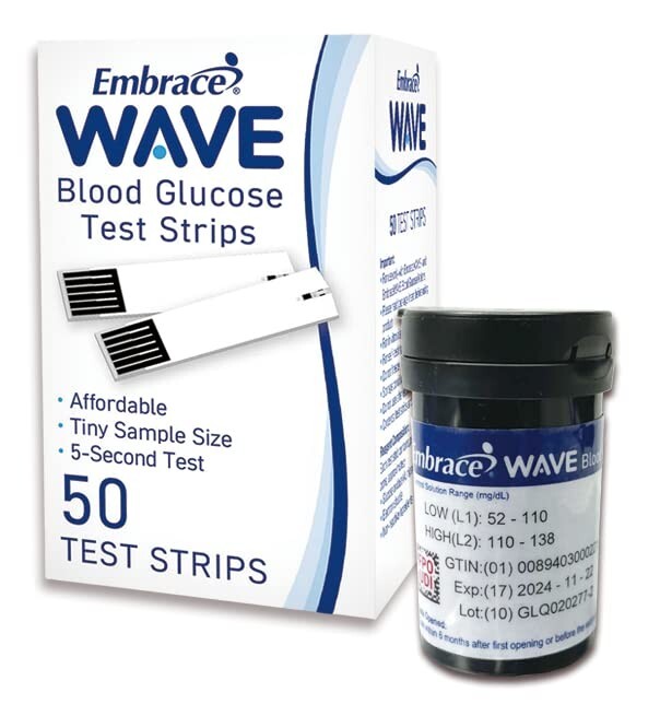 Embrace WAVE+ Bluetooth Diabetes Testing Kit