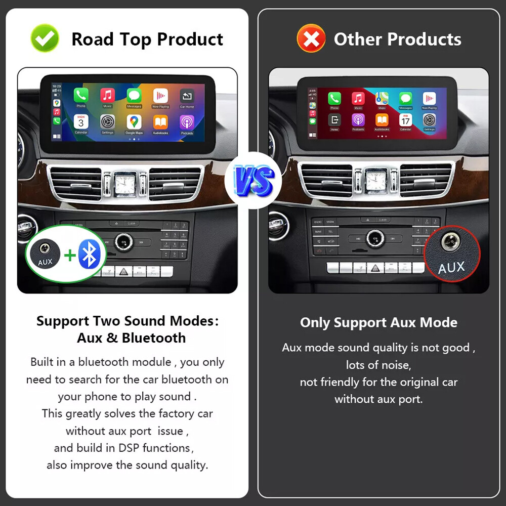 12.3'' Wireless Carplay Touch Screen AndroidAuto For Benz E Class W212 2009-2016