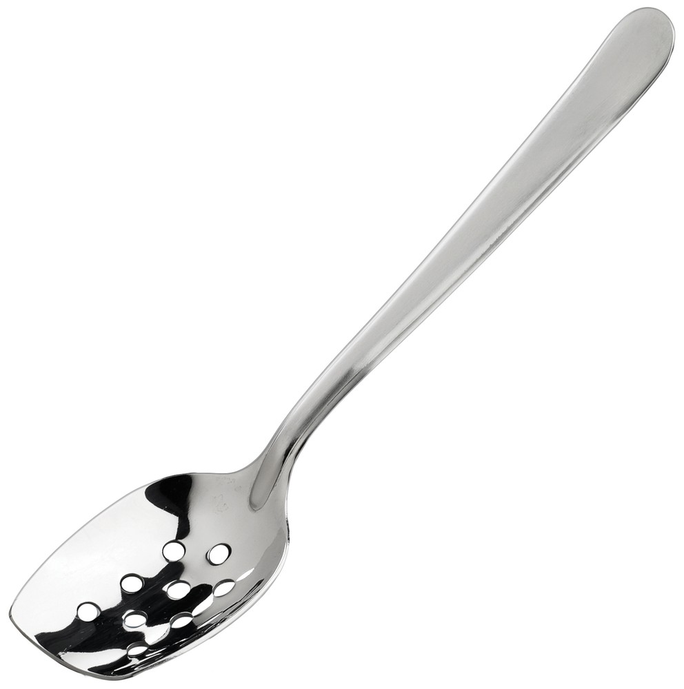 8" Slanted Plating Spoon, Perforated (6 Each)