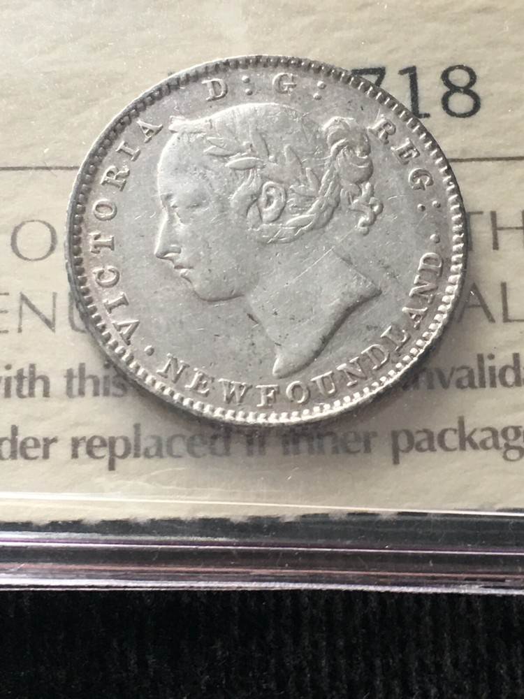 1896 ICCS Graded Newfoundland Ten Cent **EF-40**Cleaned