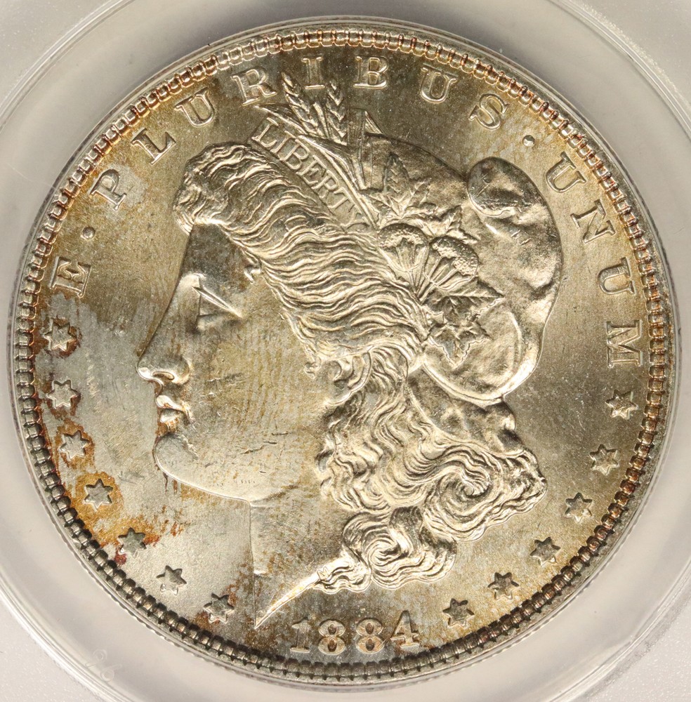 1884 Morgan Silver Dollar $1 ANACS MS63