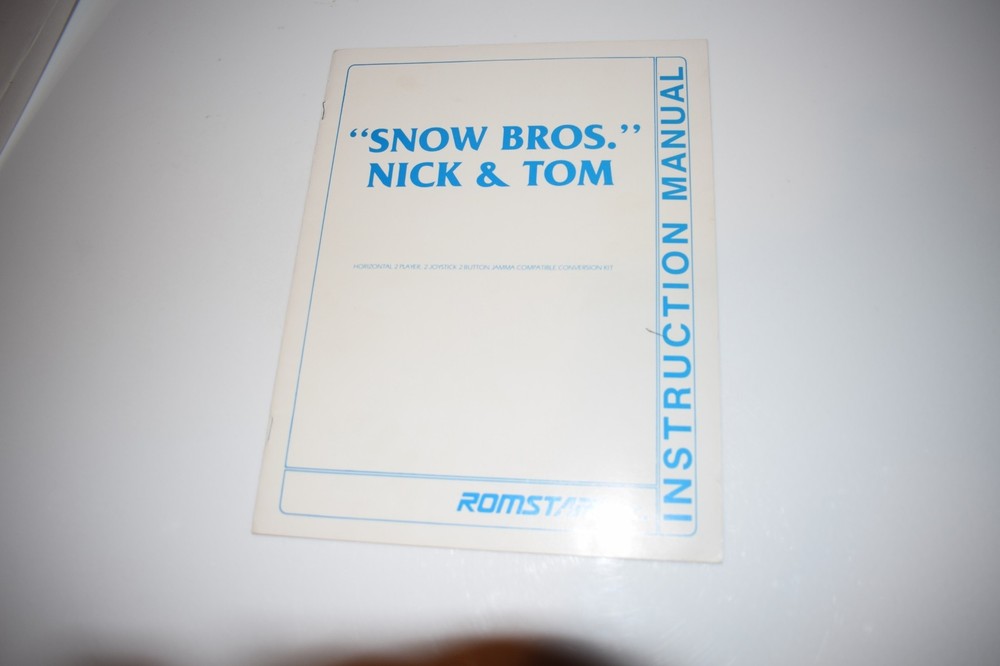 "SNOW BROS." NICK & TOM ROMSTAR INSTRUCTION MANUAL (BOOK811)