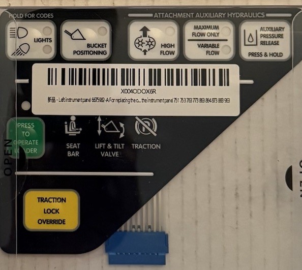 Left Instrument Panel 6675982 Replacement For Bobcat Equipment