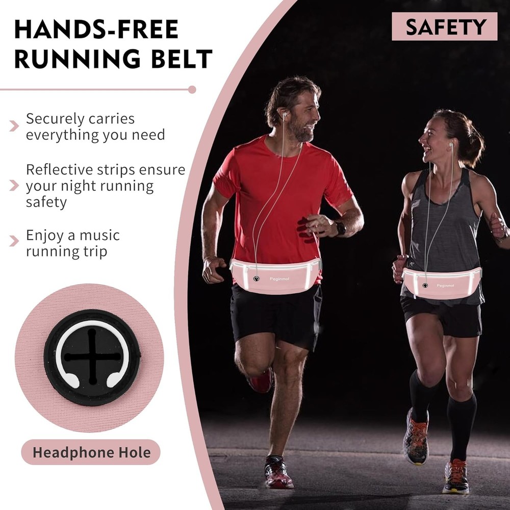 Slim waterproof running waist pack belt