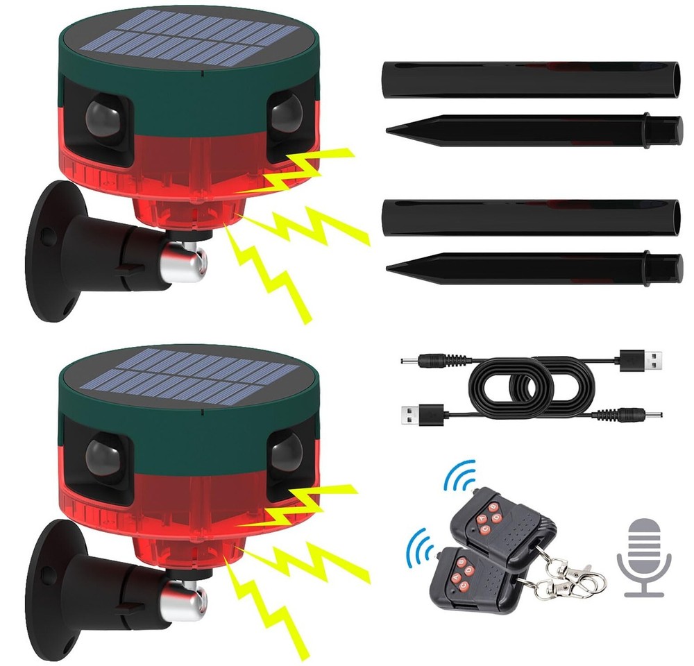 Solar Outdoor Motion Sensor Alarm, 360° Motion Detector Alarm with ... Fast
