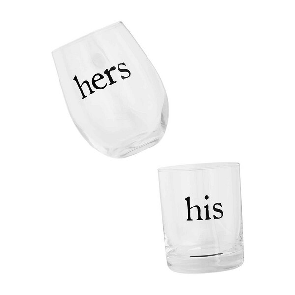Mudpie - His & Hers Glass Set - 44600079