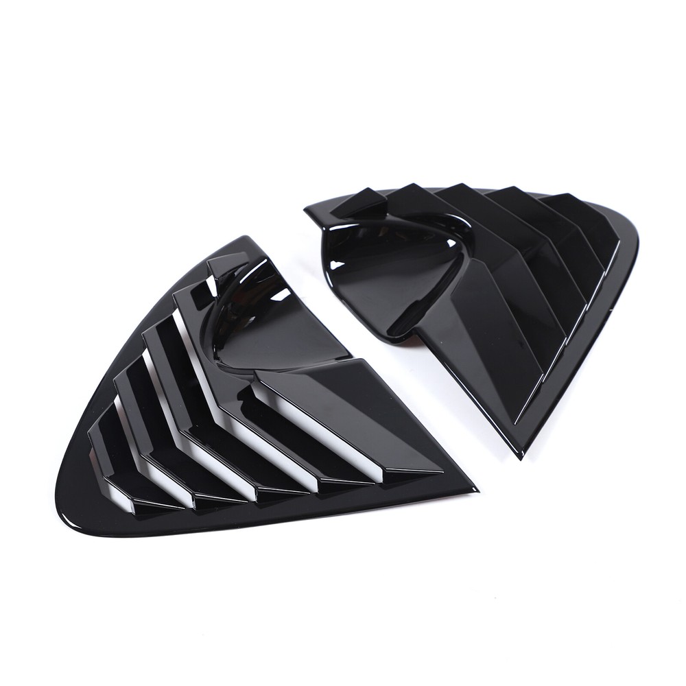 ABS Glossy Black Rear Triangular Louver Trim Panel For Seat Leon 2008-2012