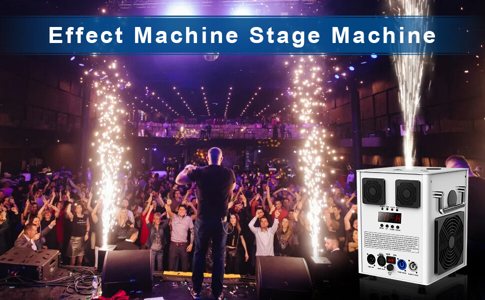 2X 700W Cold Spark Machine Stage Effect DMX Firework DJ Event Party Wedding+Case