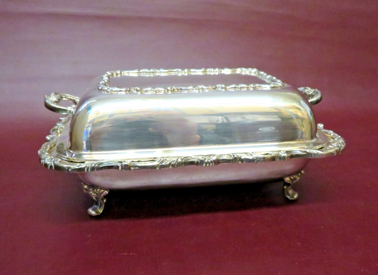 Vintage International Orleans Silverplate Rectangle Covered Vegetable Dish #5753