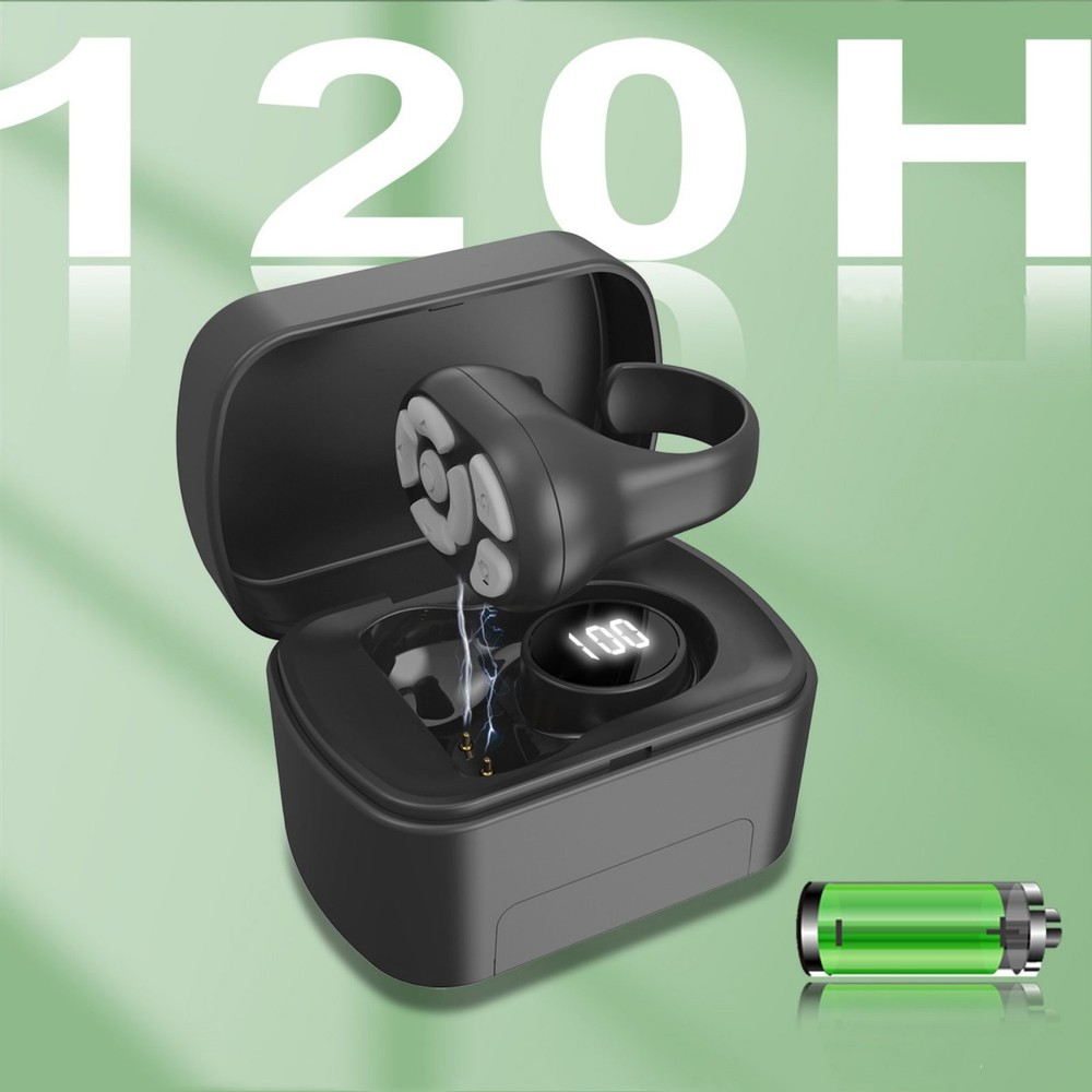 Black Remote Control Scrolling Ring With Charging Compartment Versatile Tool