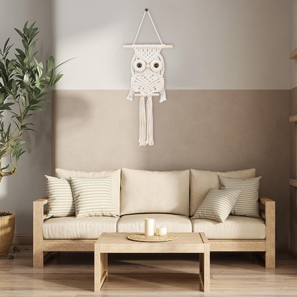 Leisure Arts Macrame Kit for Beginners Owl Macrame Kit DIY Macrame Kit with I...