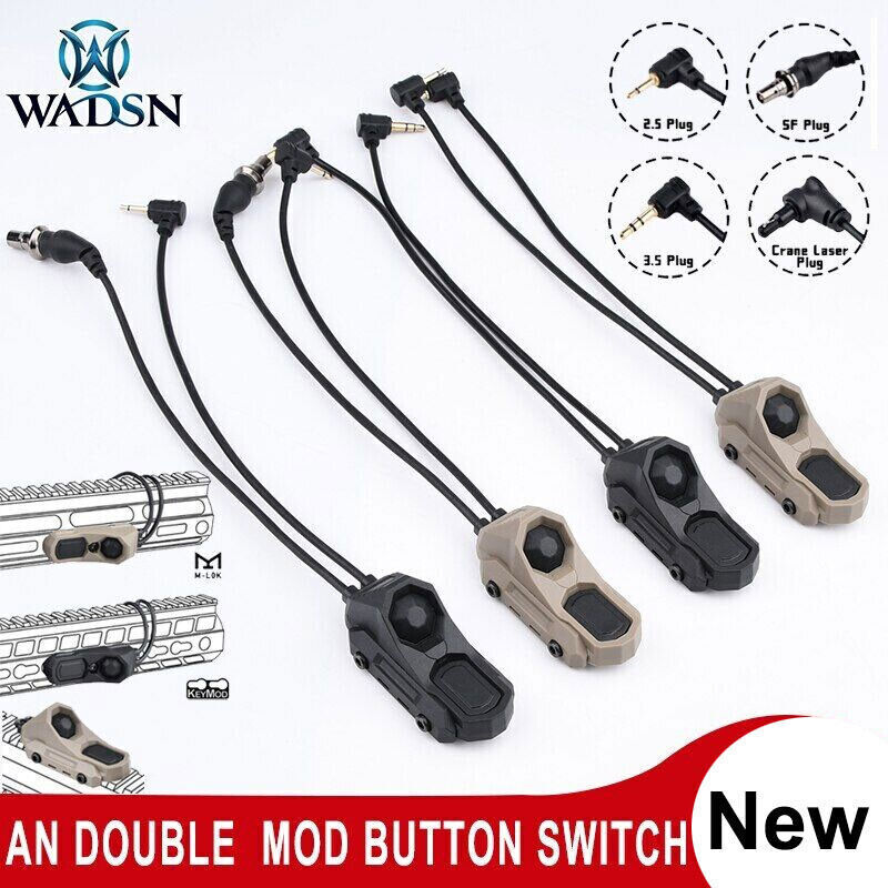 Tactical Flashlight Remote Dual Pressure Switch PEQ DBAL MAWL ModButton Control