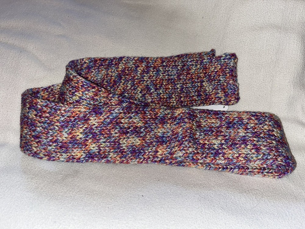 72” Handmade Knitted Knit Dual-Layer Scarf