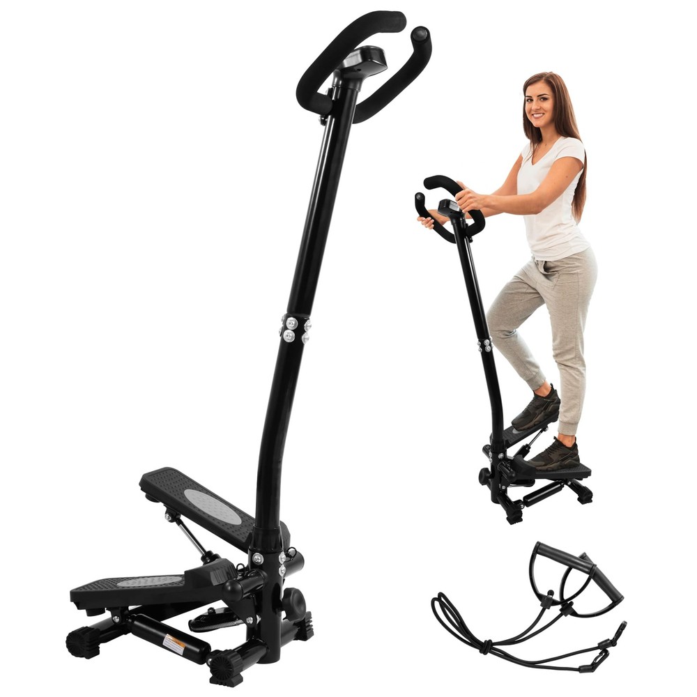 Mini Steppers for Exercise with Handlebar – Stair Steeper with Resistance Ban...