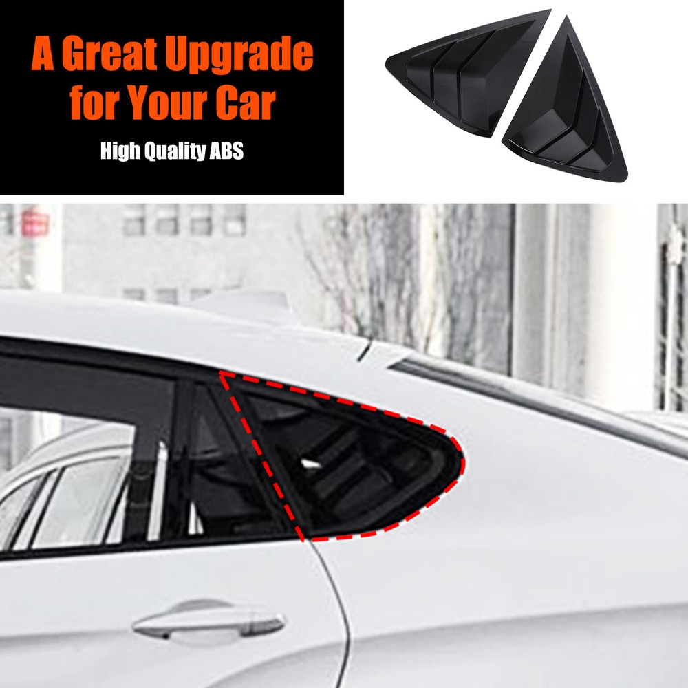 ABS Glossy Black Rear Triangular Louver Trim Panel For BMW X6 2015-2019
