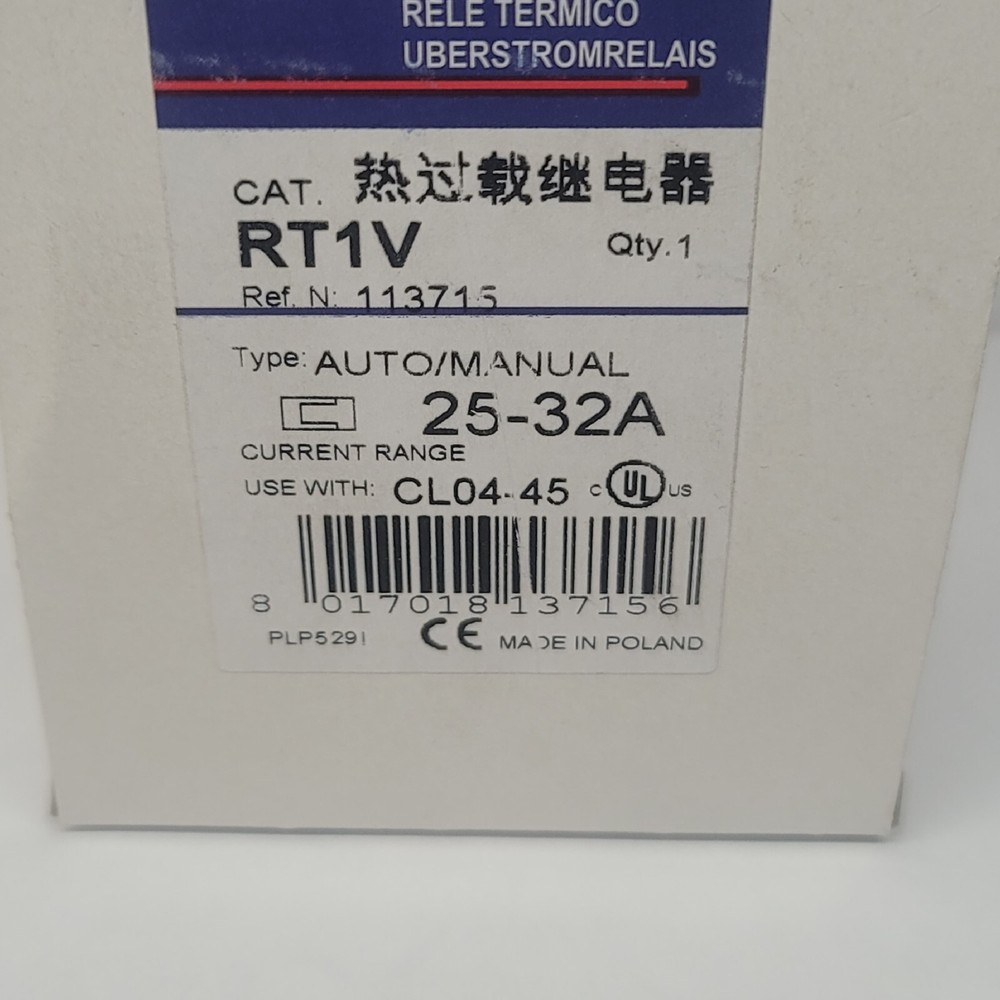 GENERAL ELECTRIC RT1V / RT1V OVERLOAD RELAY (NEW IN BOX)