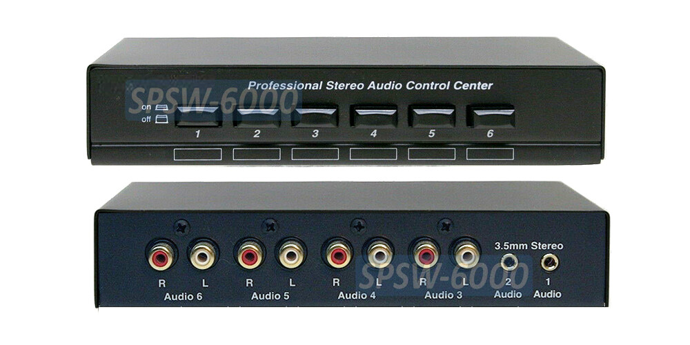 6-Way Stereo Speaker Selector Amplifier Switch Selector